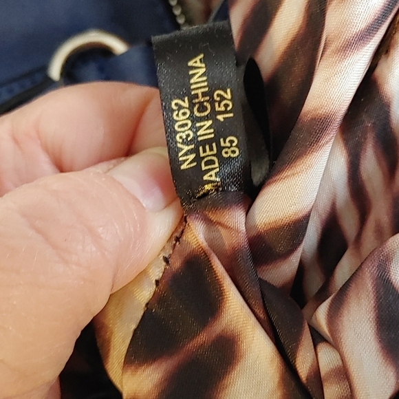 💚Nicole Miller Blue zipper satchel with crossbody strap - Picture 12 of 16